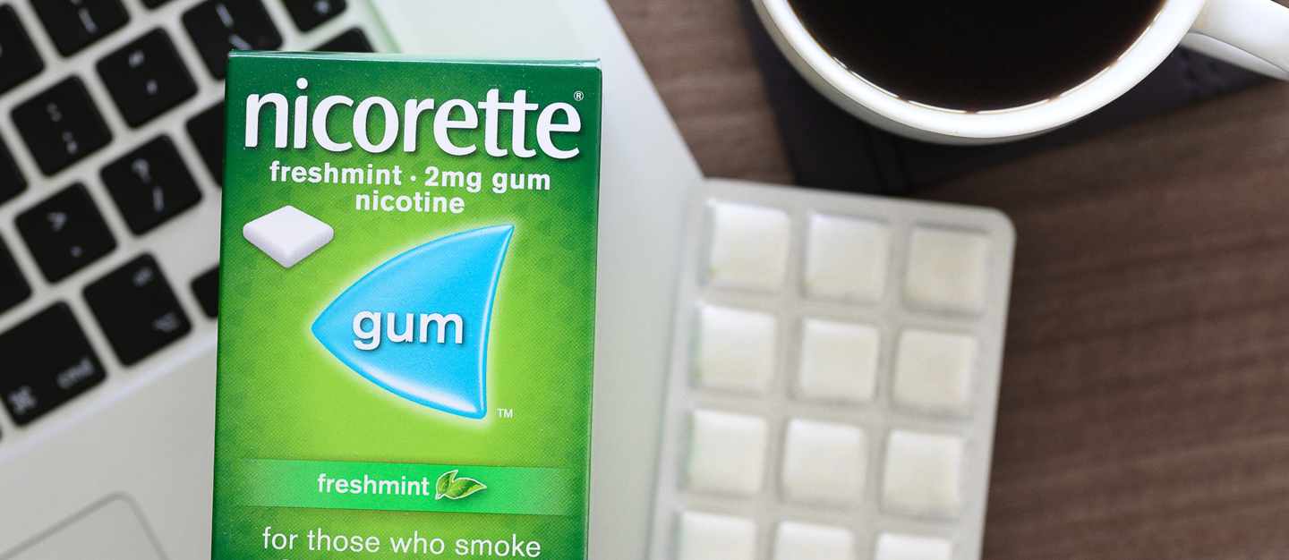 Paquet de chewing-gums Nicorette