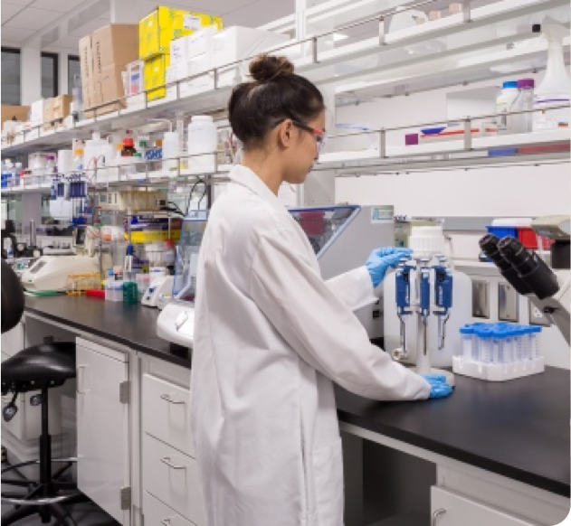 Woman scientist examining lab results - J&J Consumer Health